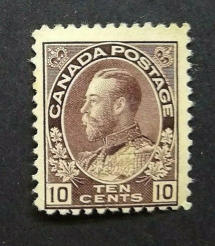 🟪CANADA -1922/25 King George V - ADMIRAL UNIFORM - 10 CENTS BROWN - MINT HINGED