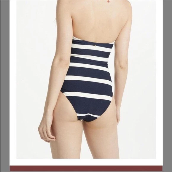 Traje de baño Ted Baker nuevo con etiquetas Cirana azul marino blanco a rayas 0 Foto 3 de 4