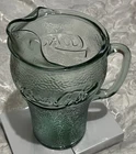 Coca Cola Indiana Glass Jug Large Pitcher 2 Litre USA Vintage Coke