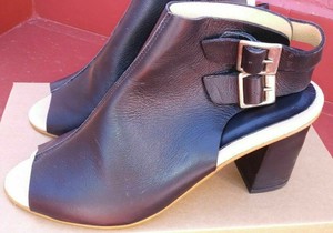 Mujer BOTINES ABIERTOS DE PIEL Negro N 37 Nuevo Alta Calidad Hechos en  españa | eBay