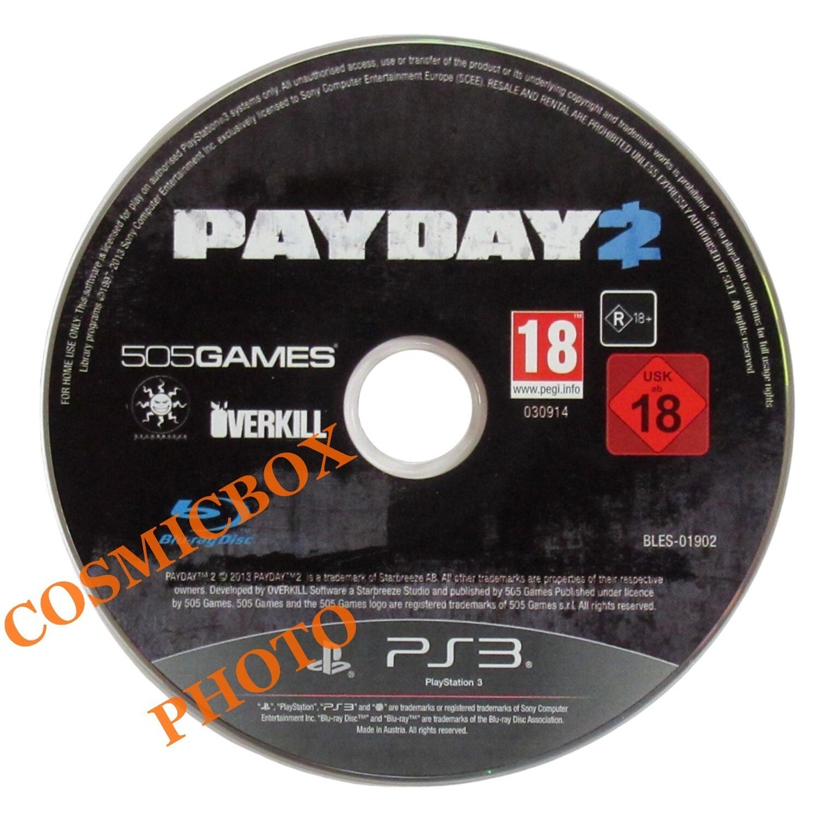 Jeu PlayStation 3 - Payday 2 - Version Française - Bon état (boîtier + Disque Fonctionnel)