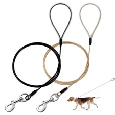 Mi Metty Chew Proof Dog Leash6FT Metal Cable LeadHeavy Duty Leash Made of Coa...