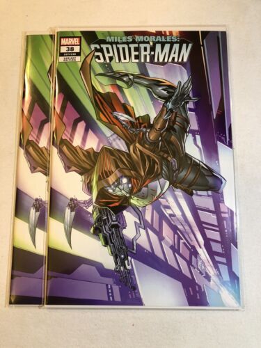 Miles Morales Spider-Man #38 Ken Lashley Trade / Virgin Set Ltd 3000/1000 NM+ - Picture 1 of 9