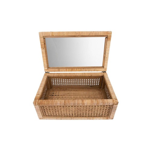 Vetrine in legno di rattan intrecciato con coperchio in vetro | 2 misure - Foto 8 di 16