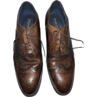 Aston Grey Altair brown wingtip shoes size 11 | eBay display picture 2
