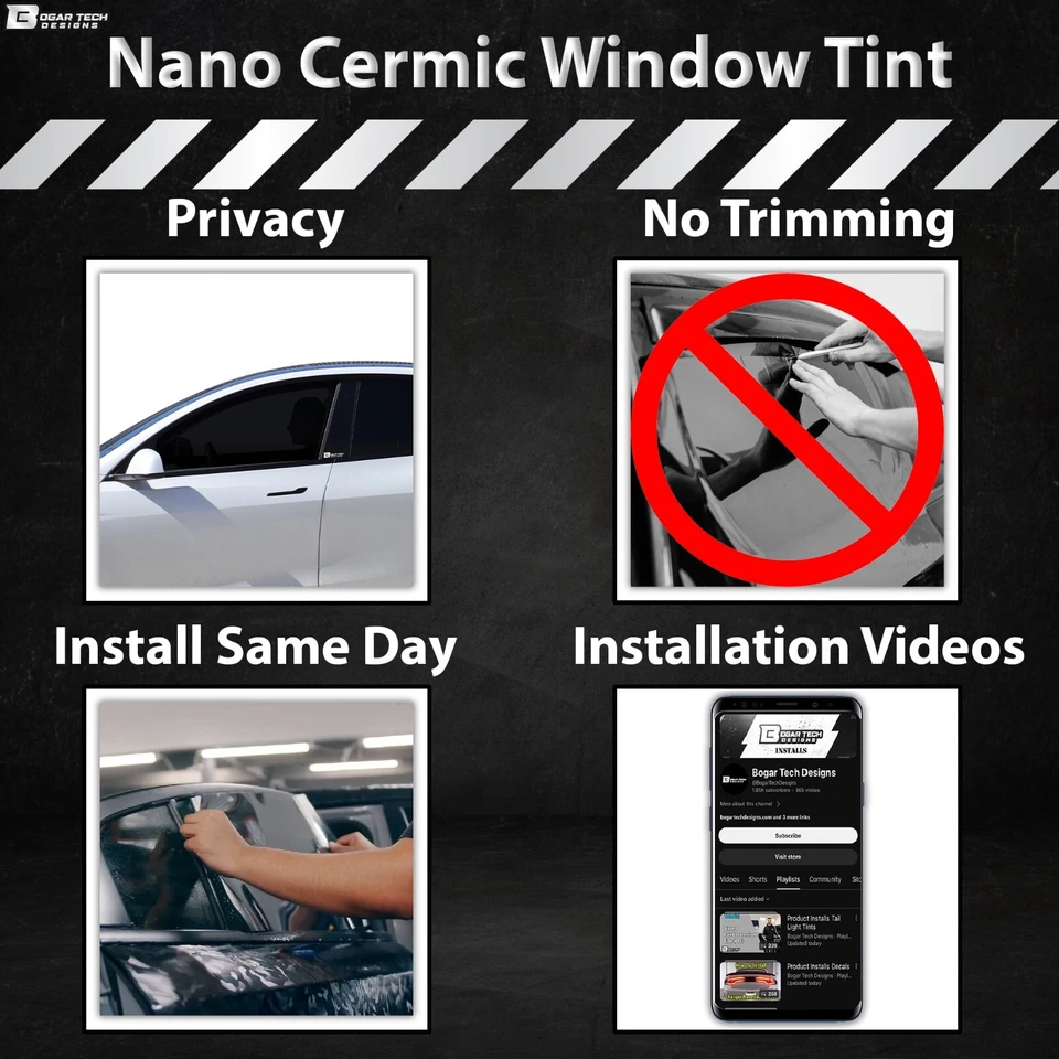 Precut Front Windshield Nano Ceramic Window Tint Fits Land Rover Defender 90 20+ - Image 4 of 4