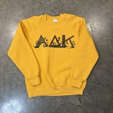 Vintage Alpha Delta Kappa 1989 Yellow Sweatshirt Made In USA Size Large