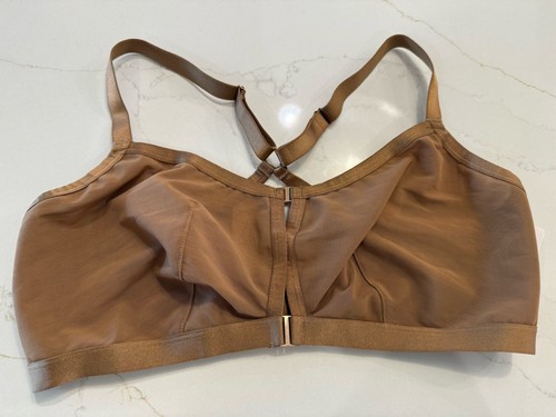 Auden Women's Size XXL Mesh Unlined Triangle Bralette Brown Intimate