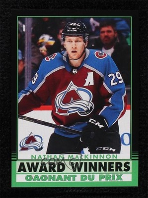 2020 Upper Deck O-Pee-Chee Retro Update Black 42/100 Nathan MacKinnon #607 0t89