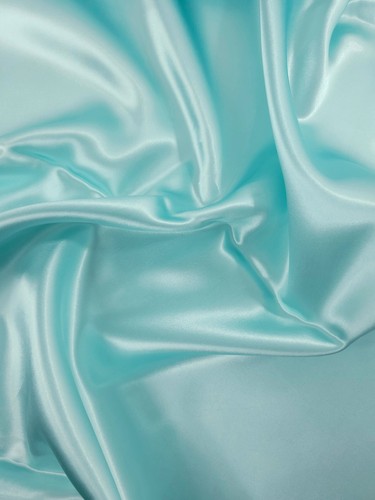 Light Blue Liquid Satin Fabric - Picture 2 of 4