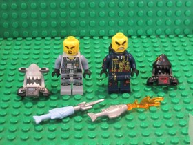 Lot of 2 LEGO Ninjago Movie Minifigures Shark Army  Great White 70631 SW48