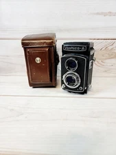 Yashica-A Medium Format TLR 120 Film Camera Yashicor 3.5/80mm W Case READ