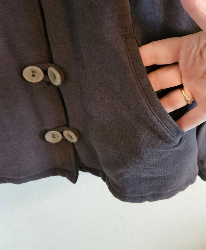 Chaqueta IMPROV de lana de algodón orgánico marrón talla L Horny Toad para mujer comodidad al aire libre Foto 4 de 4