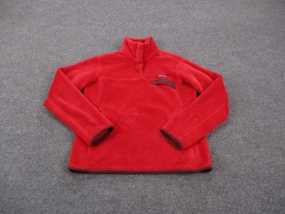 Patagonia Jacket Womens M Red Snap T Sweater Outdoor Hiking Camping 25441
