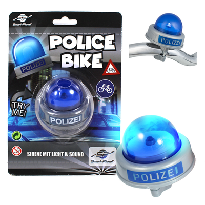 Smart-Planet Fahrrad Klingel Polizeisirene mit Blaulicht und  Tattata-Sound-Kind | eBay.de