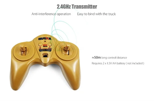 Huina Toys 1510 1531 1:16 2.4Ghz 11Ch Rc Car Excavator 680-Degree Rotation - Picture 4 of 5