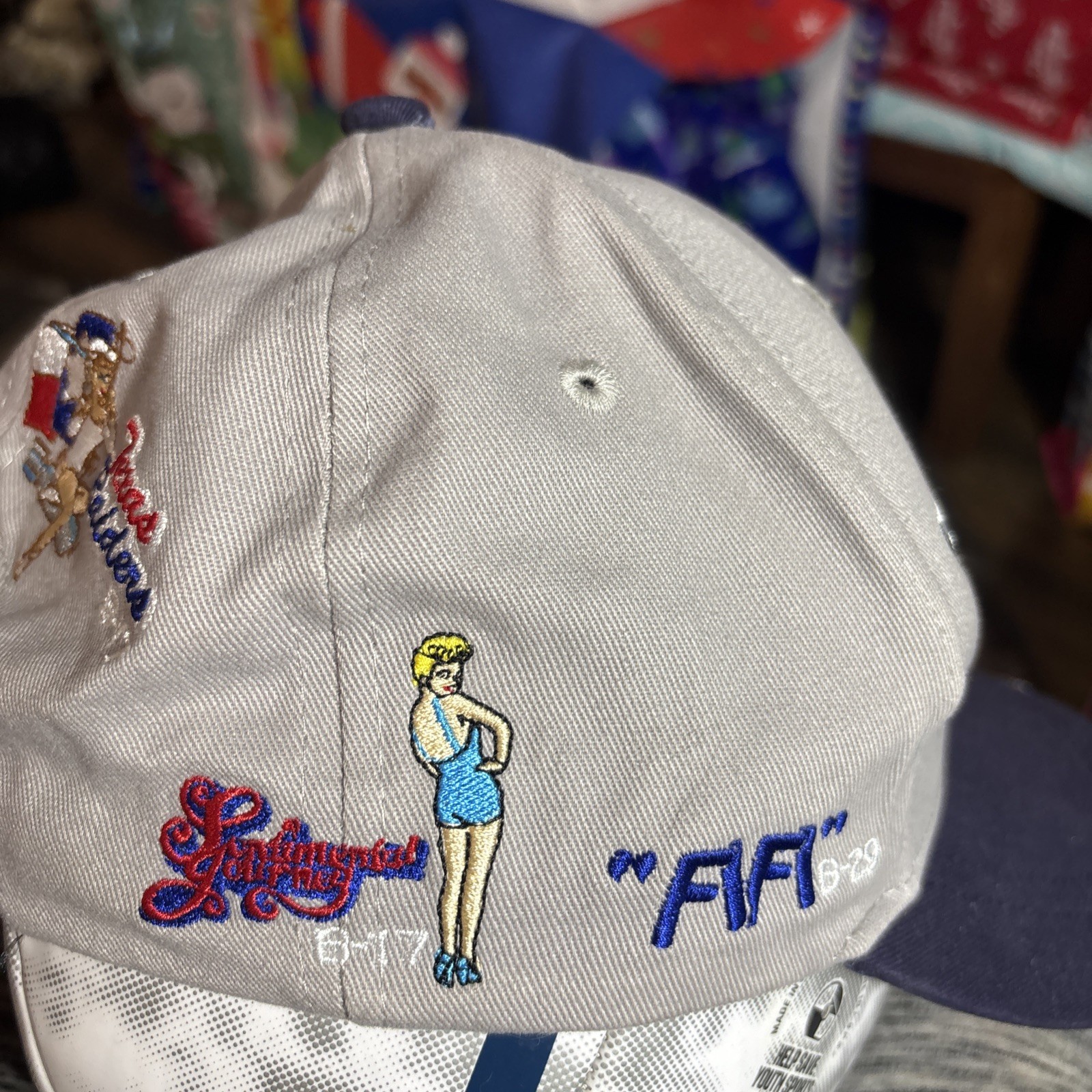 Air Force Ghost Squadron Hat Hook Loop Snapback B… - image 5