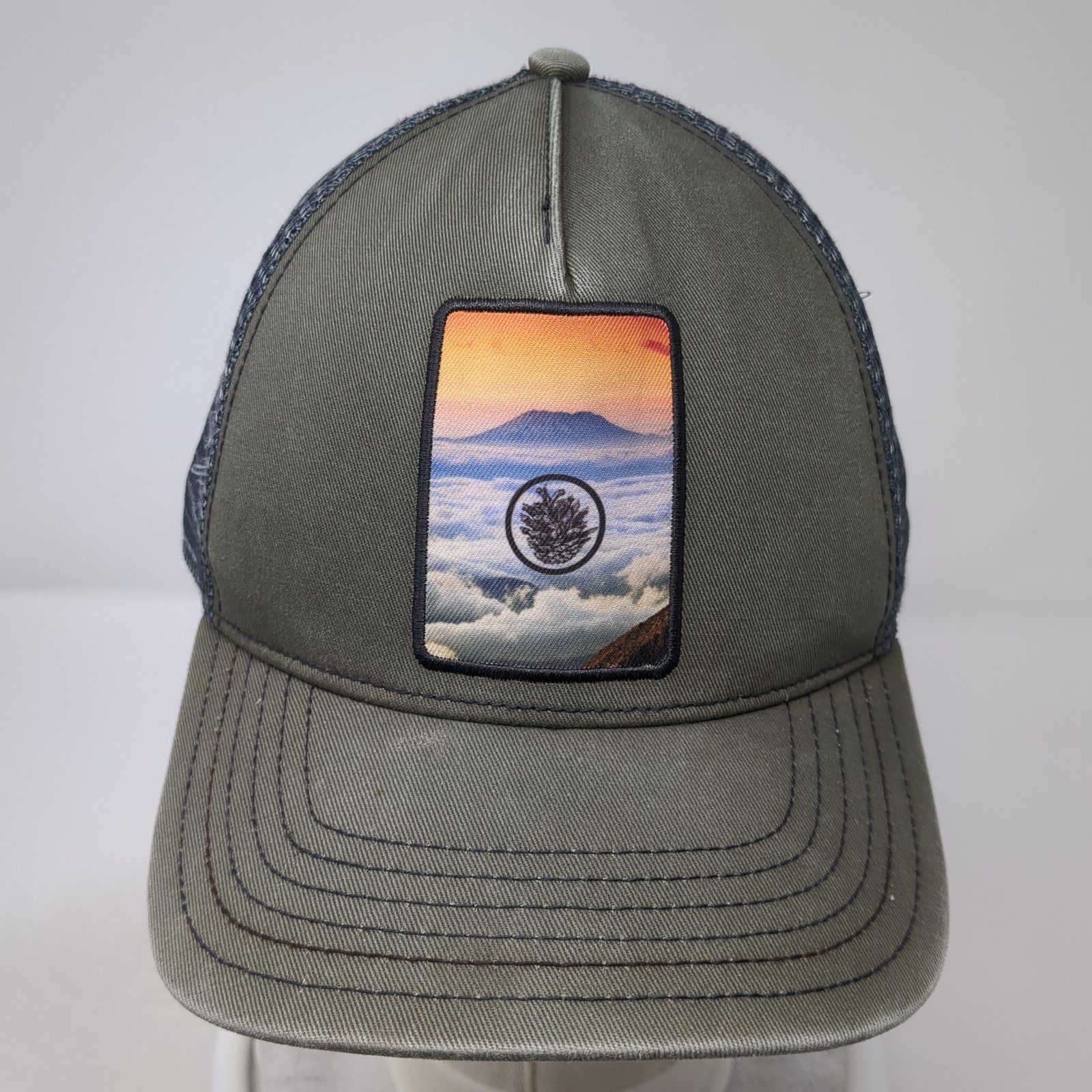 Pine Cone Patch Snapback Mesh Back Trucker Hat Mu… - image 2