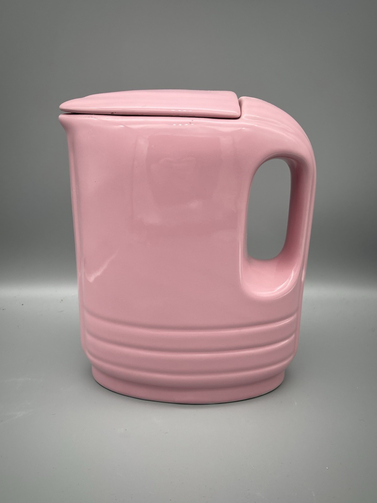 Hall China Co. Westinghouse Hercules Water Refrigerator Jug w/Lid Pink 1960s