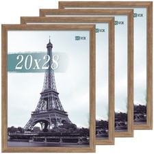 VCK 20x28 Picture Frame Set of 4 - Walnut, Gallery-Quality Wood Poster Frames...