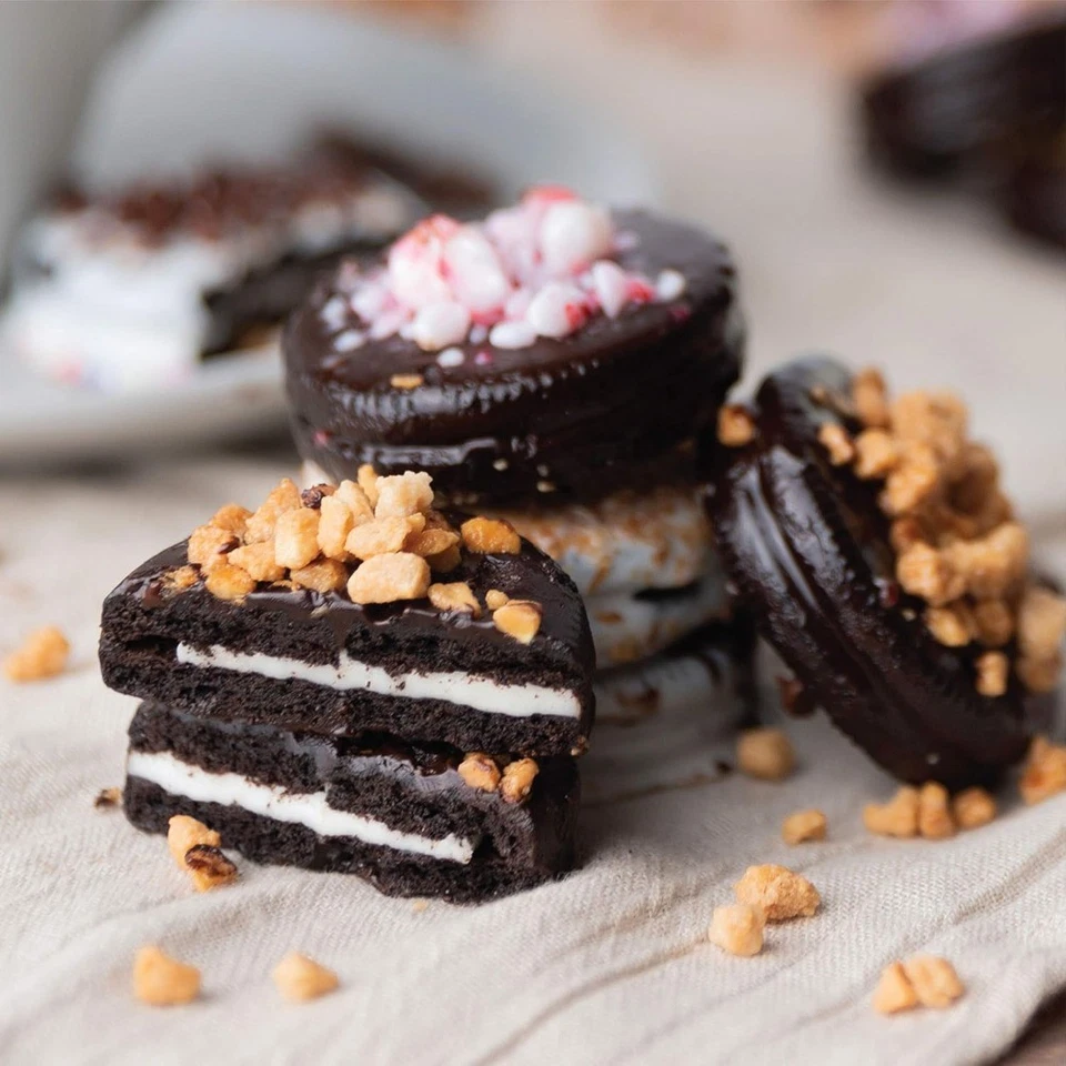 Cesta de regalo de Acción de Gracias, 12 galletas cubiertas de chocolate, dulces gourmet Foto 3 de 4