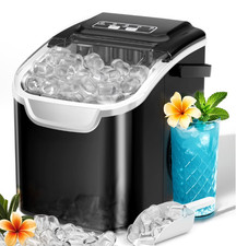 Countertop Ice Maker, 2 Sizes of Bullet Ice, 26Lbs/24H, 8 Ice Cubes in 6 Mins