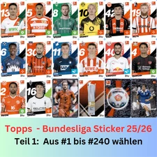 Topps Bundesliga Stickers 25/26 2025/2026 - Single Stickers #1 - #250 to choose from