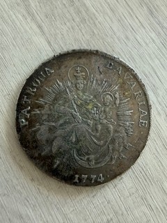 1774 1/2 Thaler Electorado de Baviera Estados Alemanes Plata .833 Lote 3762