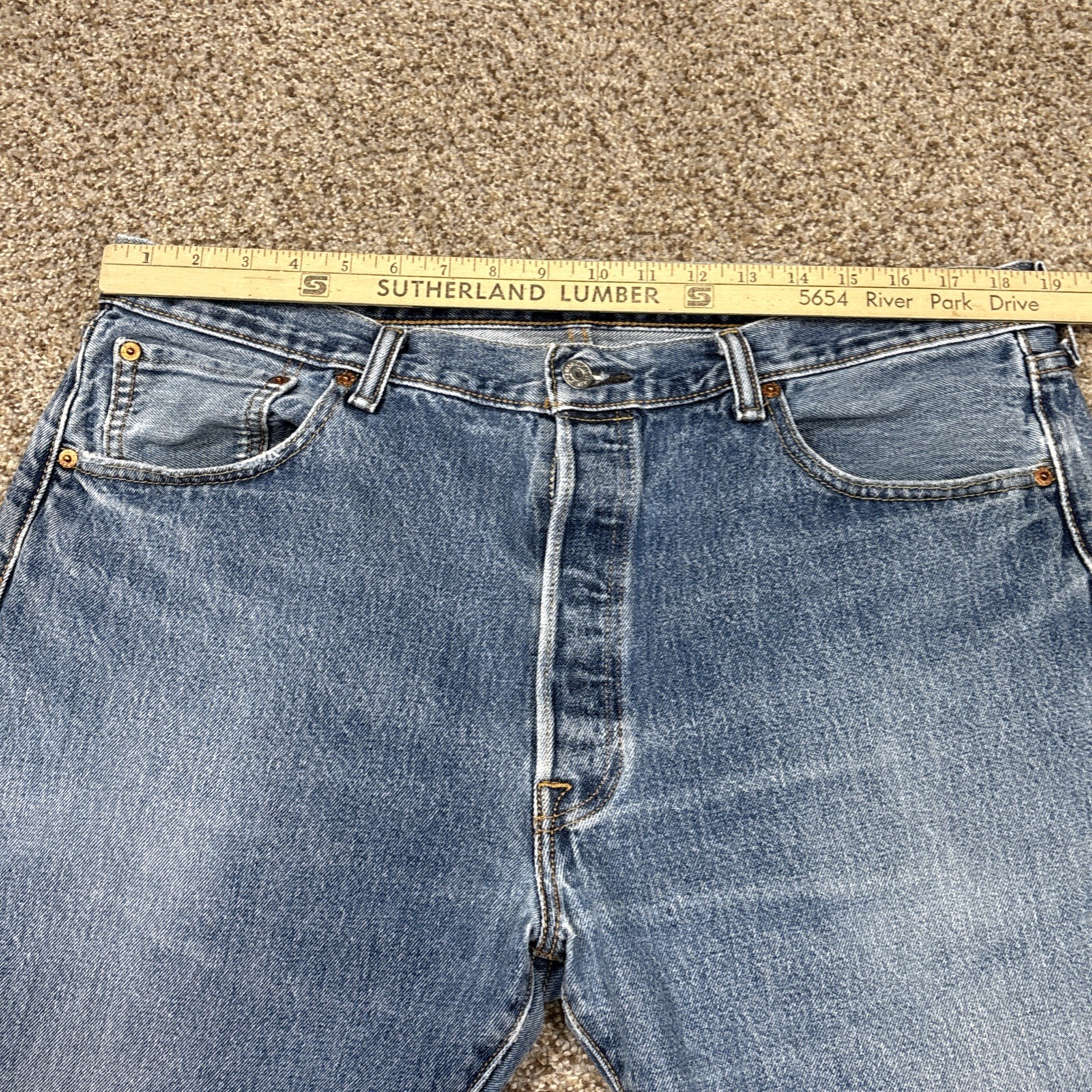 Levis 501 XX Button Fly Jeans Men’s 38 X 29 Distressed - View 6