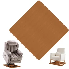 1 Pcs Brown 30 x 30 Inch Non Slip Recliner Pad, Floor Protector, Hardwood, Mat
