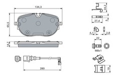 BOSCH Bremsbelagsatz Scheibenbremse 0 986 460 198 Low-Metallic für VW ID E11 E12