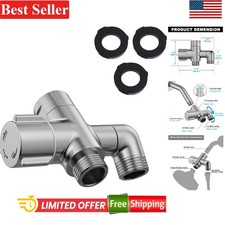 3-Way Shower Diverter Valve Compatible With G1/2 Shower Heads Brushed Nickel