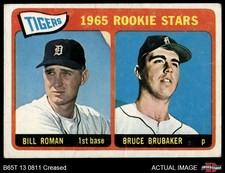 1965 Topps #493 Bill Roman / Bruce Brubaker Tigers RCs RC 2 - GOOD