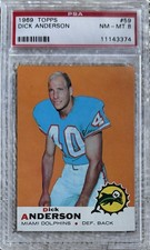 1969 TOPPS DICK ANDERSON RC PSA 8