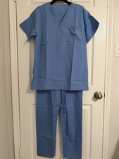 Brand New Comfortable Medical Scrub Uniform Set Tops Pants V-Neck Jogger