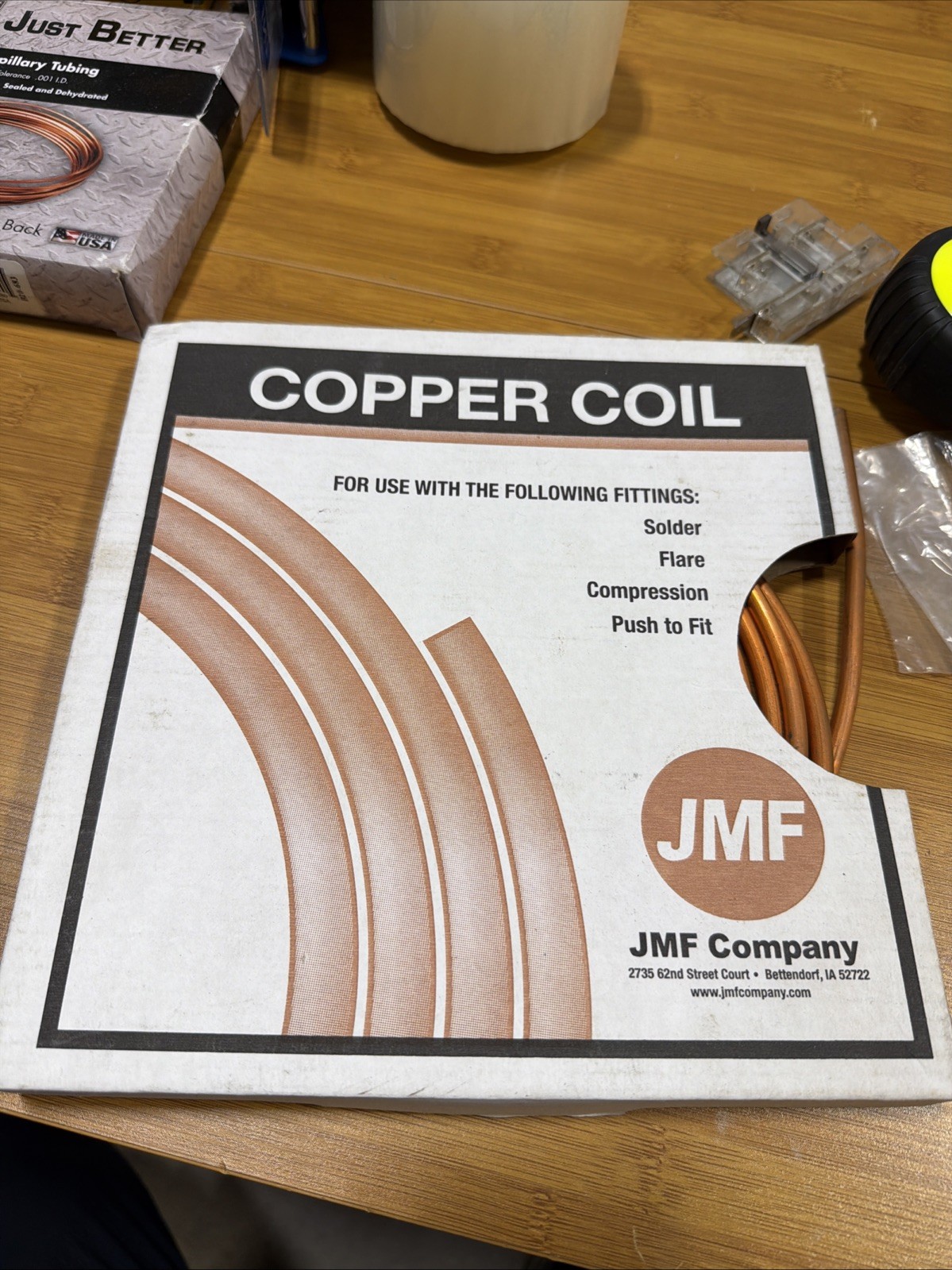 π₯NEW JMF Company Copper Coil Utility Tubing 1/4 O.D. in. x 10ft