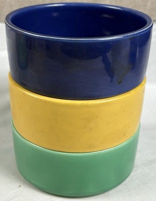 Vintage Fiestaware Kitchen Kraft Set of 3 Stacking Refrigerator Dishes No Lid 