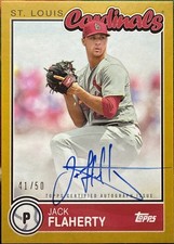 2020 Topps Brooklyn Collection Jack Flaherty Gold Auto /50 Cardinals Tigers