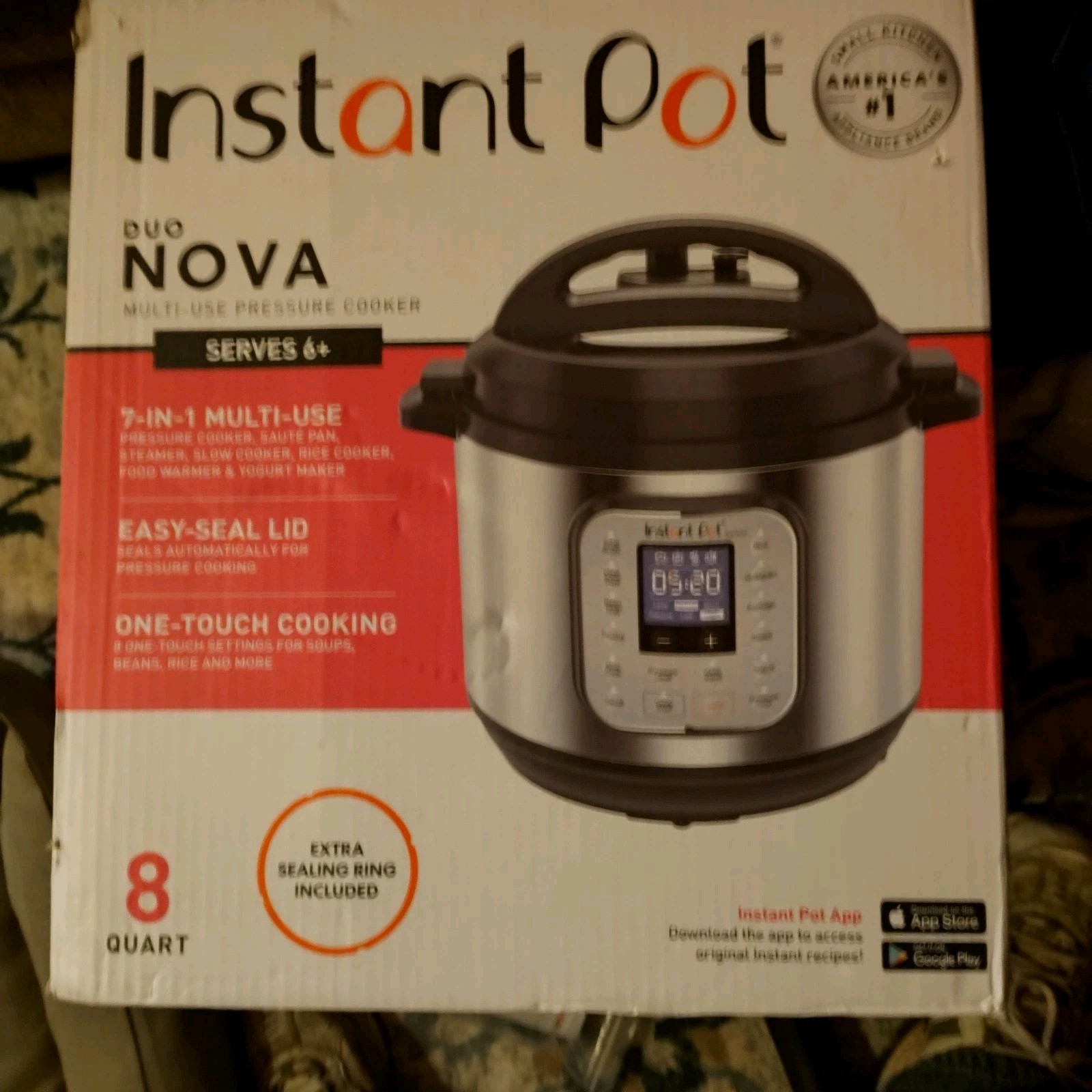 Instant Pot Duo 7-in-1 Electric Pressure Cooker - Stainless Steel/Black, 8Qt...