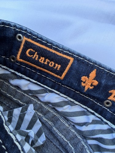 Rock Revival Jeans Women 26x29 Charon Skinny Rhinestones Embroidered Distressed - Picture 9 of 15