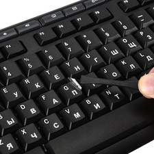 2PCS Russian Keyboard Stickers 3D Cyrillic Letter Replacement Sticker