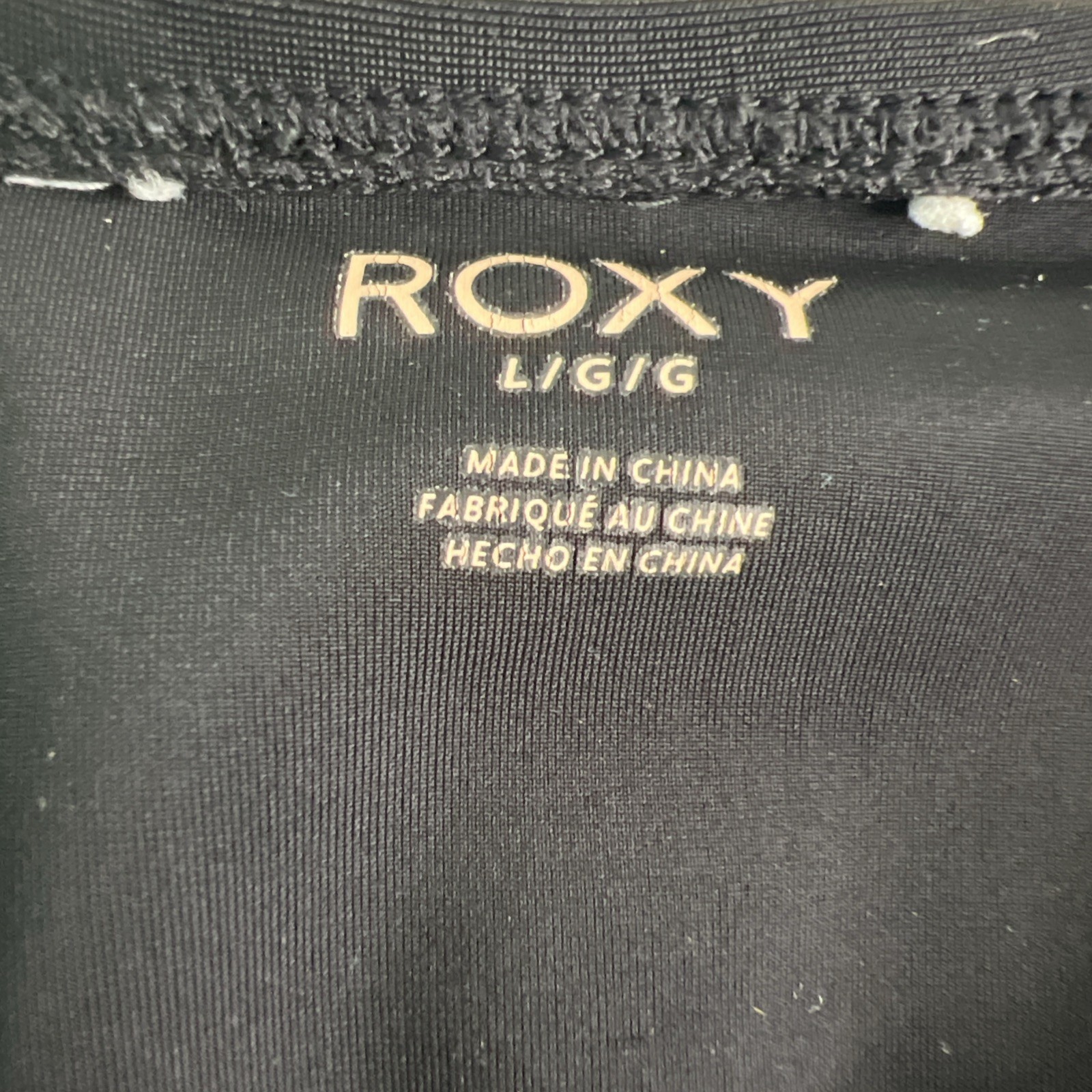 Roxy Surf Essentials Flutter Bikini Top Large bla… - image 4