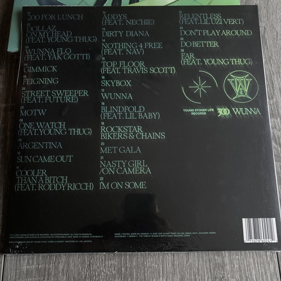 RSD 2025 GUNNA WUNNA EMERALD GREEN VINYL FACTORY SEALED HYPE STICKER - Image 3 of 4