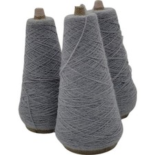 Templon Grey Heather 2/24 Weaving Knitting Vintage Cone Yarn Lot of 3