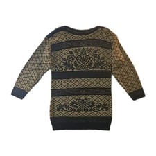Vintage Gold  Black Beldoch Popper Sweater - Size M
