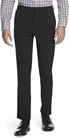 Мужские брюки Van Heusen Stain Shield Stretch Slim Fit с плоским передом черный размер 2590₽