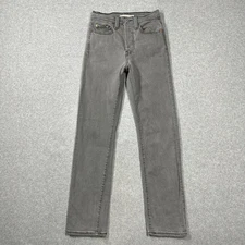 Levi's Wedgie Straight Leg Jeans Gray Denim High Rise Stretch Women's Size 24