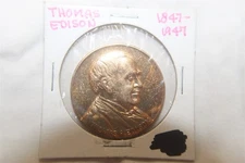 THOMAS EDISON 1947 SO CALLED 1/2 DOLLAR MEDAL GOLD PLATED? 