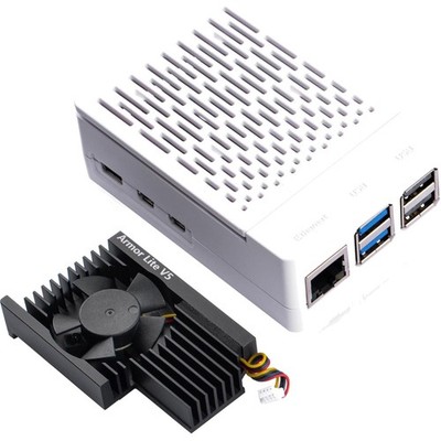 ABS Case for Raspberry Pi 5 with Armor Lite V5 Active Cooler, Supports Offici...