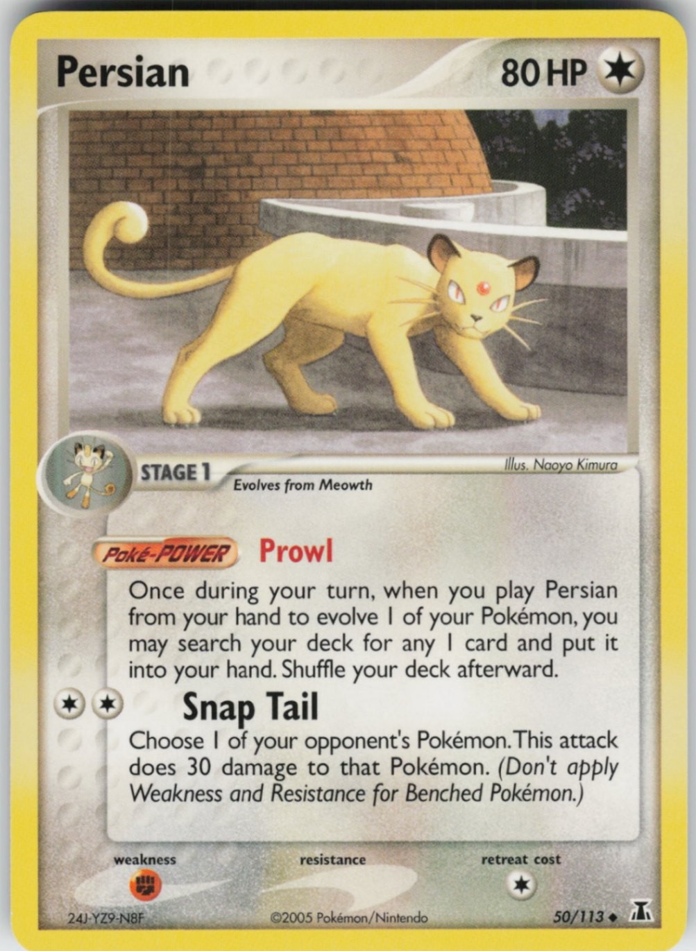 Pokemon TCG Persian 50/113 Delta Species Uncommon card Normal NM